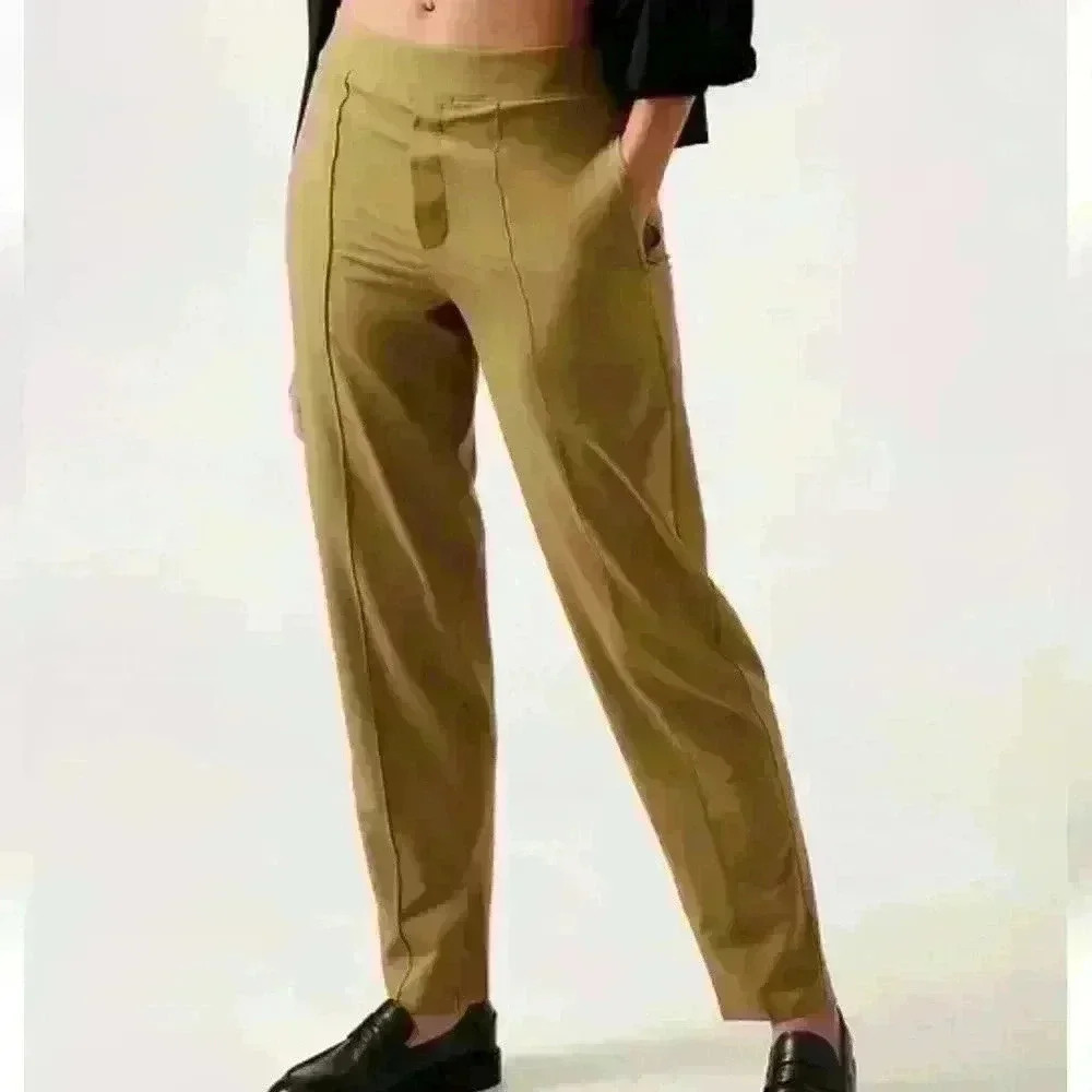 Athleta Brooklyn Heights Vienna Slim Pants Tapestry Gold Size 22 NWT